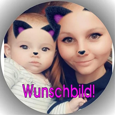 Abbildung von KTD Fondant Tortenaufleger Tortenbild Wunschaufleger mit ihrem Foto zum selbst gestalten!