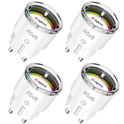 Abbildung von NOUS A1Z Zigbee Steckdose, Smart Steckdose Stromverbrauch, Smarte mit Verbrauchsmessung, Kompatibel Alexa Zubehör Home Geräte, Google Home, Life, 2MQTT, 16A