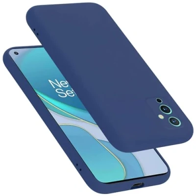 Abbildung von Cadorabo Hülle kompatibel mit OnePlus 9 Silikon Handyhülle für Case aus flüssigem Kratzfeste und stoßfeste dünne TPU Schutzhülle Liquid BLAU
