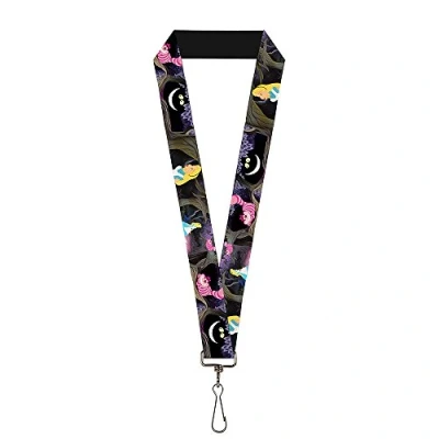 Abbildung von Buckle Down Unisex Erwachsene Lanyard 1.0 Alice &amp; die Grinsekatze Szenen Schlüsselanhänger, Mehrfarbig, Einheitsgröße