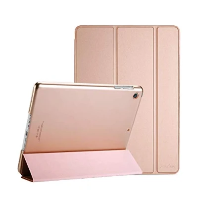 Abbildung von ProCase iPad Air Ultra Dünn Smart Hülle, Leichte Stand Schutzhülle Shell mit Translucent Frosted Rückhülle für Apple (A1474 A1475 A1476) Rosagold