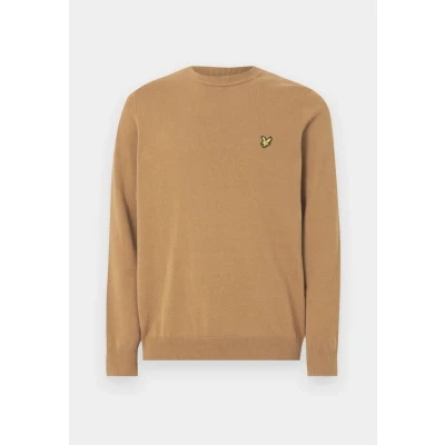 Abbildung von Lyle &amp; Scott CREW NECK Jumper Strickpullover, Herren, Größe: Small, Panel brown