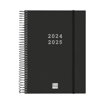 Abbildung von Finocam Terminkalender Espiral 18 Monate 2024 2025 Horizontale Wochenansicht Juli Dezember (18 Monate) Schwarz International