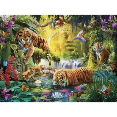 Abbildung von Ravensburger Puzzle Idylle am Wasserloch, 1500 Puzzleteile, Made in Germany