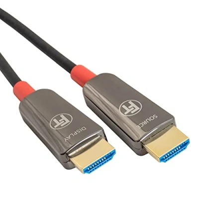 Abbildung von FeinTech 8K HDMI Glasfaserkabel 12m, 4K 120Hz, 1440p 144Hz für 2.1 Gaming, Kabel PS5 Xbox PC TV, 48Gbps, unterstützt eARC, CEC, VRR, HDR, Dolby Atmos, 3D, VMI90120