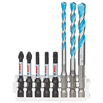 Abbildung von Bosch 8 tlg. Impact Control Schrauberbit und Mehrzweckbohrer Set (Pick and Click, Professional Zubehör Schlagschrauber Schlagbohrer Akkubohrschrauber)