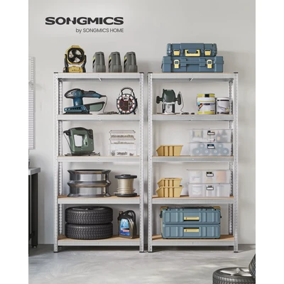 Abbildung von SONGMICS Standregal Schwerlastregale, 1 tlg., 180 x 90 40 cm, bis 875 kg belastbar, 5 verstellbare Ablagen