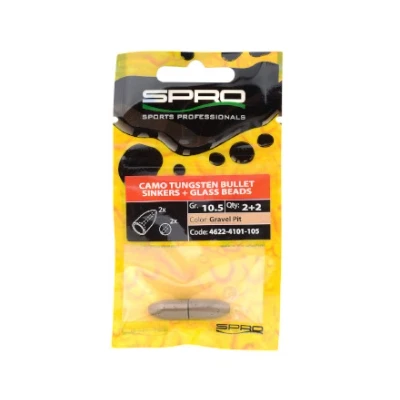 Abbildung von Spro Gewichte für Raubfischmontagen Tungsten Bullet Sinkers, Farbe:Gravel Pit, Gewicht/Inhalt:10g / 2 Stück