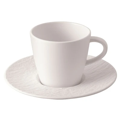 Abbildung von Villeroy &amp; Boch Kaffeetasse und Untertasse Manufacture Rock Weiß 160 ml