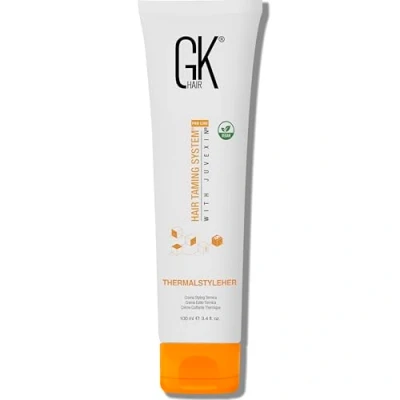 Abbildung von GK Hair Global Keratin ThermalStyleHer Cream (3.4 Fl Oz/100ml) Thermal Styling Anti Frizz Heat Protectant against Flat Iron &amp; Hot Blow Dry Prevents Damage Breakage All Types