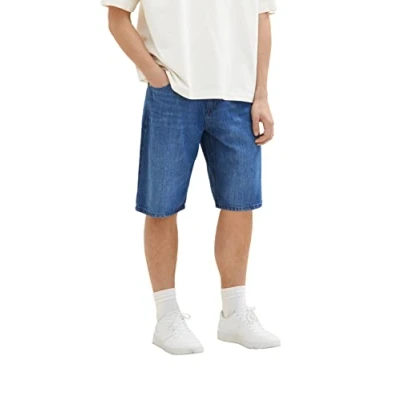 Abbildung von TOM TAILOR Herren 1036290 Bermuda Jeans Shorts, 10119 Used Mid Stone Blue Denim, 31