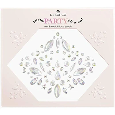 Abbildung von essence let the party Glow on! mix&amp;match face jewels, Nr. 01 No Business Like Business, mehrfarbig (67 Stück)