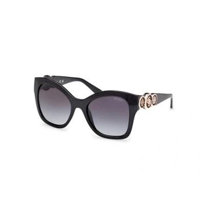 Abbildung von Guess Iniettato Sonnenbrille, Damen, Größe: One Size, Glossy black smoke gray