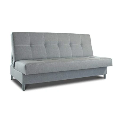 Abbildung von Schlafsofa Bella mit Schlaffunktion 3 Sitzer Sofa, Couch Bettkasten, Bettsofa, Schlafsofa, Polstersofa, Couchgarnitur (Grau (Inari 91))