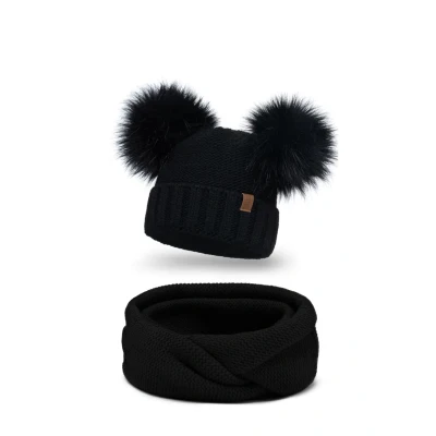 Abbildung von Vivisence LOOP SET Schal, Damen, Größe: One Size, Black