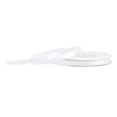 Abbildung von Creativery Satinband, Satinband 6mm x 25m Rolle Weiß