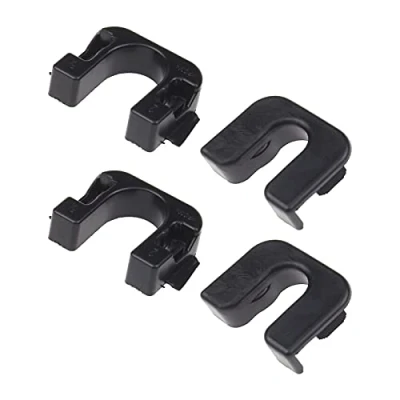 Abbildung von EMSea 2 Set Schwarze Heckregalhalterungen aus Kunststoff 015532109E 1539663 8795EN kompatibel mit Ford Fiesta Focus B Max C Peugeot Citroen
