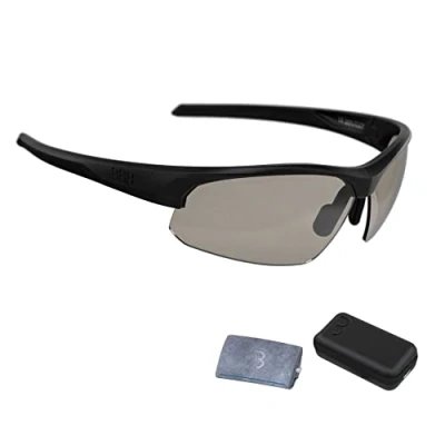 Abbildung von BBB Cycling Fahrradbrille für Herren und Damen mit Photochrome Gläser inkl. Hartschalenetui Impress BSG 58PHT Matt Schwarz