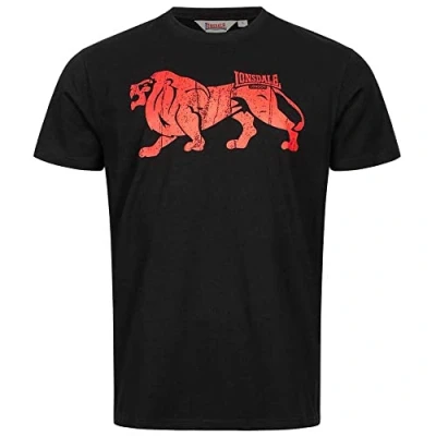 Abbildung von Lonsdale Normale Passform Endmoor Tshirt print, Herren, Größe: XL, Black