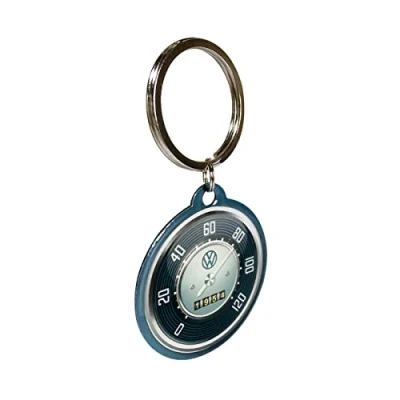 Abbildung von Nostalgic Art Schlüsselanhänger mit Gravur Edelstahl Ø 4cm VW Tachometer