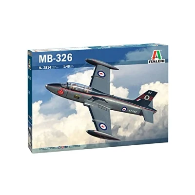 Abbildung von Italeri 2814S 1:48 Aermacchi MB 326, Modellbau, Bausatz, Standmodellbau, Basteln, Hobby, Kleben, Plastikbausatz, detailgetreu, Mehrfarbig