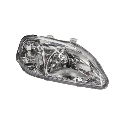 Abbildung von ABAKUS 217 1127R LD EM Scheinwerfer rechts H4 glasklar mit Blinklicht ohne Stellmotor für LWR P43t HONDA: CIVIC 6 Fastback, Aerodeck