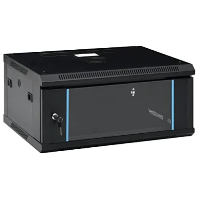Abbildung von vidaXL 4U Netzwerkschrank Wandmontage Abnehmbare Seitenteile Serverschrank Wandschrank Schrank Wandgehäuse 19&quot; IP20 600x450x285mm 70kg
