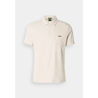 Abbildung von BOSS Paddy Glamping Poloshirt, Herren, Größe: Large, Open beige