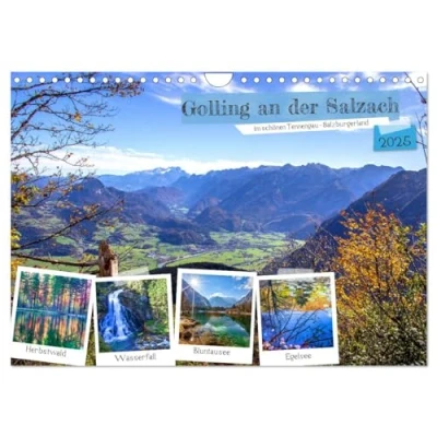 Abbildung von Golling an der Salzach (Wandkalender 2025 DIN A4 quer), CALVENDO Monatskalender