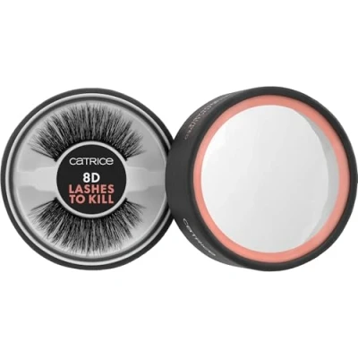 Abbildung von Catrice 8D Lashes To Kill, künstliche Wimpern, Nr. 010, Schwarz, langanhaltend, Falsche Wimpern Effekt, vegan, ohne Mikroplastikpartikel, Nanopartikel frei, Parfüm, 1er Pack (1g)