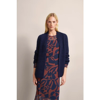 Abbildung von bugatti Strickjacke, Damen, Größe: Medium, Marine
