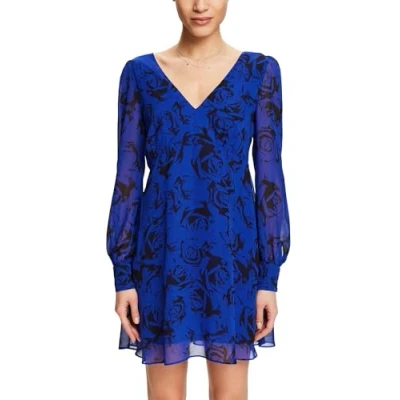 Abbildung von Esprit Vausschnitt Freizeitkleid, Damen, Größe: Small, Bright blue