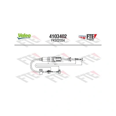 Abbildung von FTE 4103402 Kupplungsseil mit automatischer Nachstellung VOLKSWAGEN: Lupo / 3L, Polo III Schrägheck, Caddy 2 Kastenwagen, SEAT: Ibiza 2, Arosa