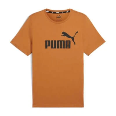 Abbildung von Puma Rundhals UNI ESS LOGO Tshirt print, Herren, Größe: Small, Beige caramel latte