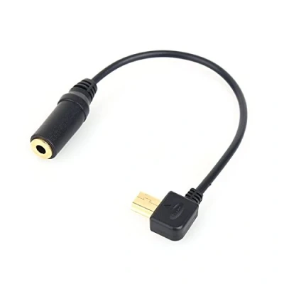 Abbildung von MASUNN Schwarzes Mini USB Auf 3.5 mm Mikrofon Adapter Transportkabel Cable Wire Für Gopro Hero 3 Plus 4 Adapterkabel