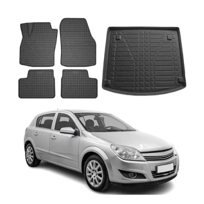 Abbildung von OMAC 5210YPS1 484 Fußmattensatz Gummi, TPE (thermoplastischer Elastomer) 5 schwarz OPEL: Astra H Caravan