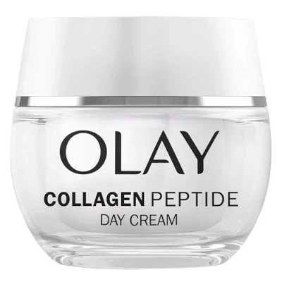 Abbildung von Olay Collagen Peptide Feuchtigkeitsspendende Tagescreme für das Gesicht, mit Niacinamid und Vitamin E. Well aging Pflege der Haut: stärkt, regeneriert, spendet Feuchtigkeit, 50 ml