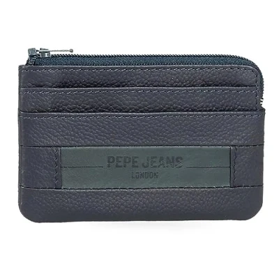 Abbildung von Pepe Jeans Checkbox geldbörse Blau 11 x 7 1,5 cm Leder, blau, Talla única,
