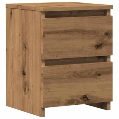 Abbildung von vidaXL Nachttisch Artisan Eiche 30x30x40 cm Spanplatte 2 Schubladen