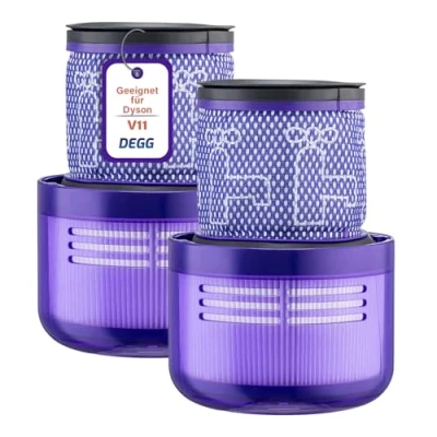Abbildung von DEGG Hepa Filter geeignet für Dyson V11 &amp; V15 Waschbar Ersatz V11, Filterteile Langlebige Premium Qualität 2 Stück