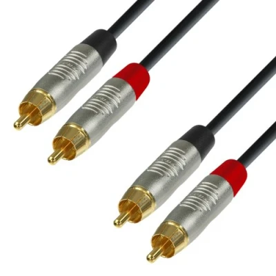 Abbildung von Adam Hall Cables 4 STAR TCC 0150 Twin Kabel REAN 2 x Cinch auf 1.5 m