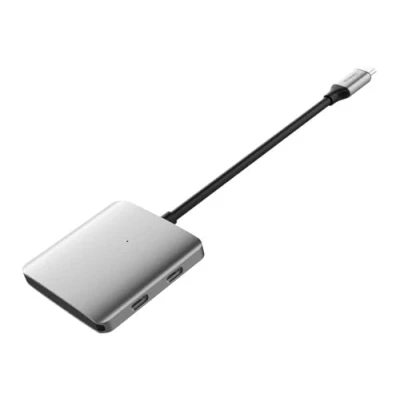 Abbildung von Networx USB C 4 Port Hub, auf 4X C, spacegrau