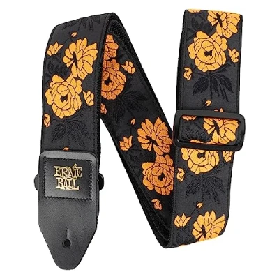 Abbildung von Ernie Ball Jacquard Gitarrengurt Tangerine Rose