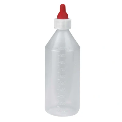 Abbildung von Kerbl Lämmerflasche komplett montiert 1L