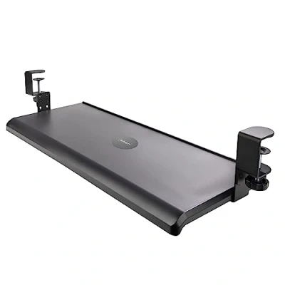 Abbildung von StarTech.com Untertisch Ausziehbare Tastaturablage, Höhenverstellbare Tastaturhalterung mit Tischklemmen, bis zu 12kg, Computertisch/Schreibtisch Tastaturauszug/Tastatureinschub (KEYBOARD TRAY CLAMP1)