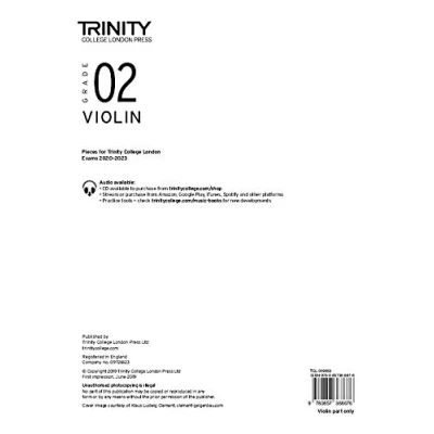 Abbildung von Trinity College London Violin Exam Pieces 2020 2023: Grade 2 (part only)