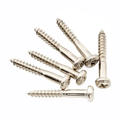 Abbildung von Musiclily Ultra 3,5x25mm Edelstahl Tremolo Brücke Schrauben für Strat Style E Gitarre, Nickel (6er Set)