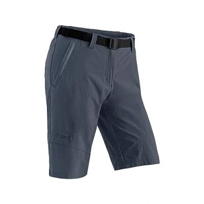 Abbildung von Maier Sports Lawa, Kurze Damen Wanderhose, Wasserabweisende Bermuda für Trekking und Hiking, PFC frei, mSTRETCH pro 4 &amp; Dryprotec, Schwarz, 52 (W45/L32)