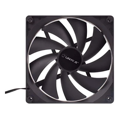 Abbildung von UNYKAch 140 mm PC Gehäuselüfter Lüfter, Kühler und Heizkörper (PC Gehäuse, Ventilator, 14 cm, 1000 U/min, 19 dB, schwarz)
