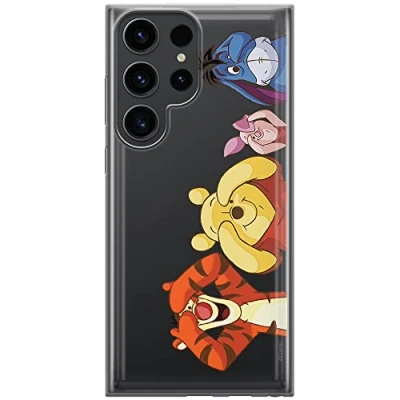 Abbildung von ERT GROUP Handyhülle für Samsung S23 Ultra Original und offiziell Lizenziertes Disney Muster Winnie The Pooh &amp; Friends 036 optimal an die Form des Handy angepasst, teilweise transparent